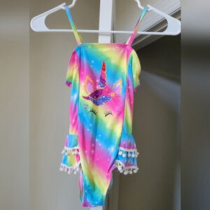 Girls unicorn one Piece Swimsuit 5-6 years